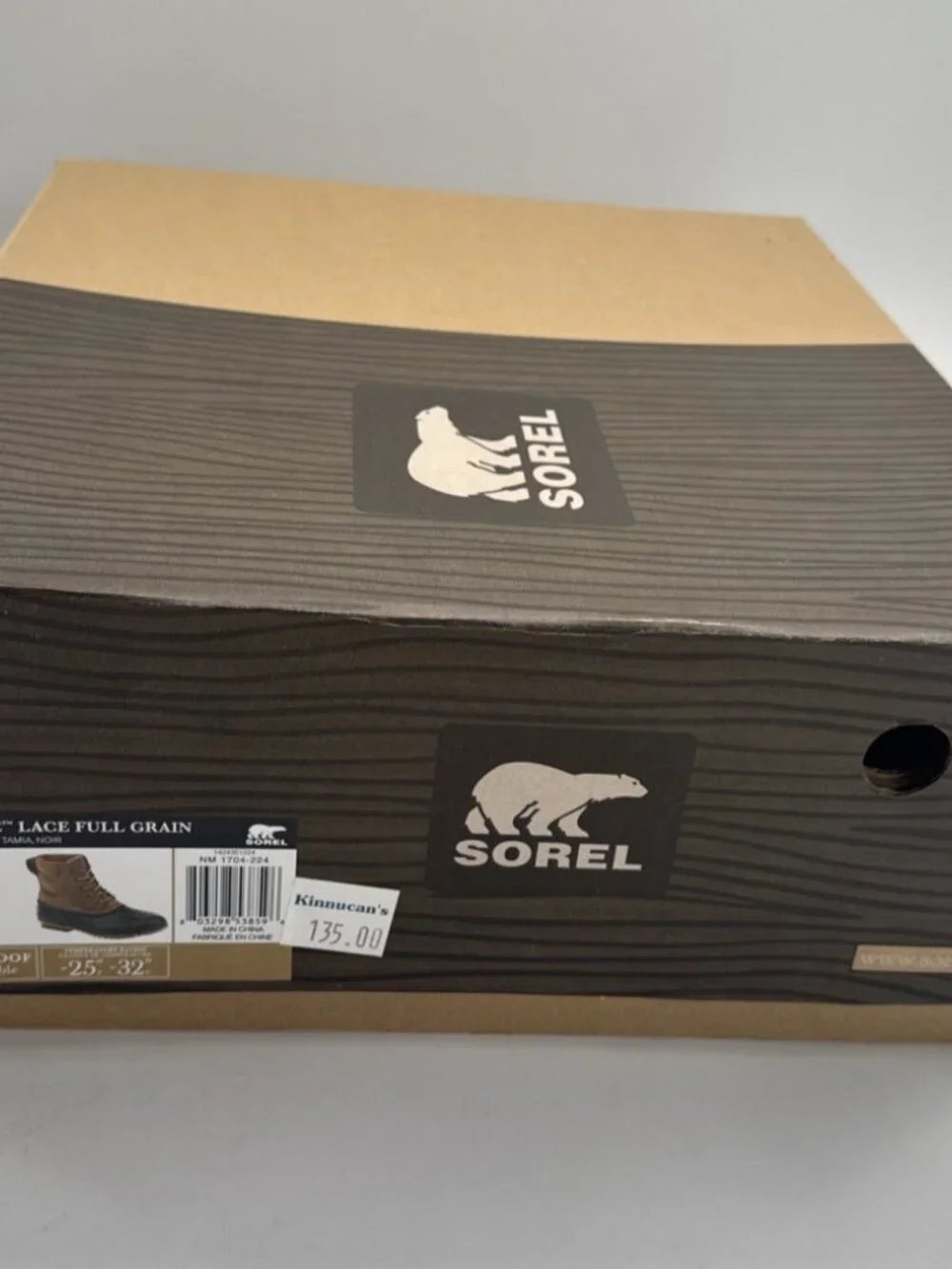 Sorel Waterproof Boots Mens 13 Brown Full Grain Leather Cheyanne Snow Winter Box